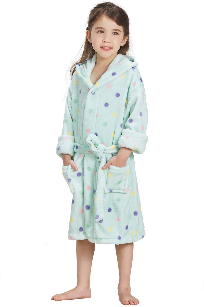 ECHERY Boys Girls Bathrobes Toddler Robes Children's Plush Soft Coral Fleece Hooded Pajamas Sleepwear for Kids - Image 3